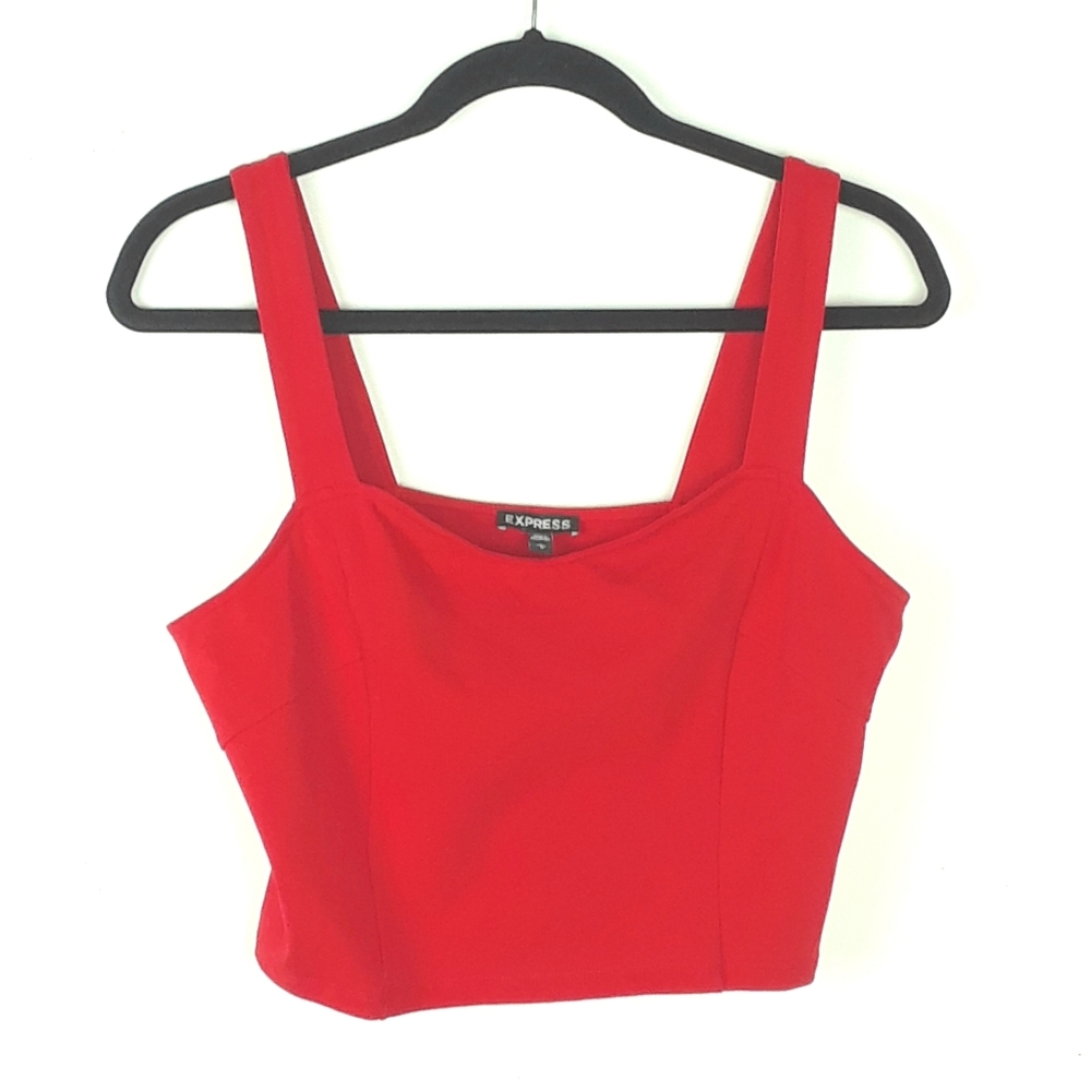 New Express Red L Crop Top